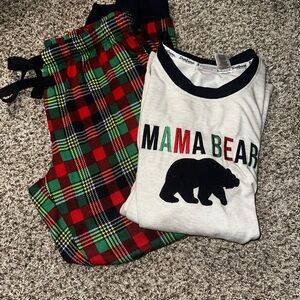 Dearfoams Mama Bear Pajama Set